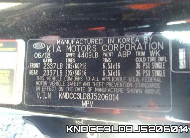 KNDCC3LD8J5206014 фото 10