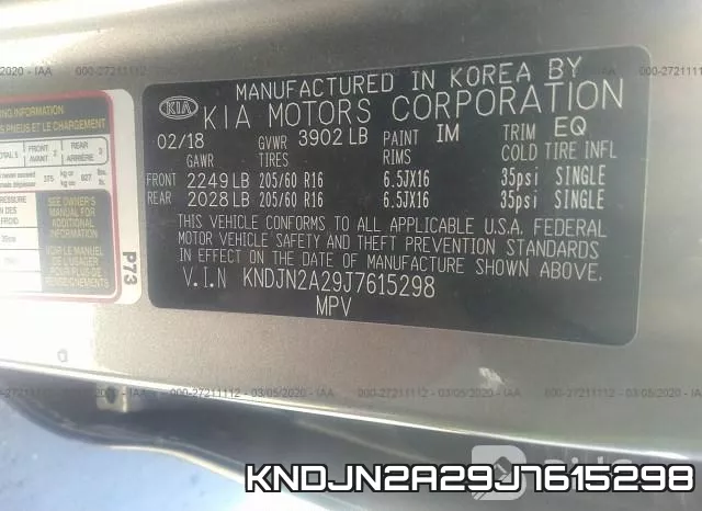 KNDJN2A29J7615298 фото 10