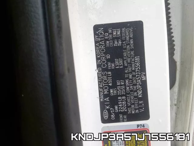 KNDJP3A57J7556181 фото 2