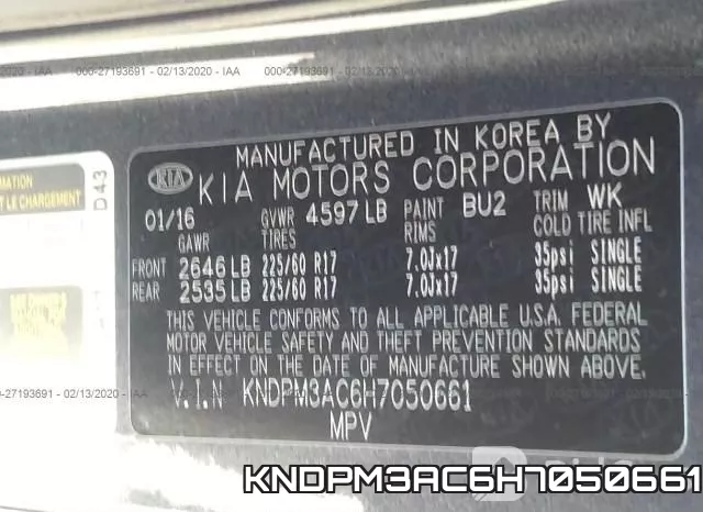 KNDPM3AC6H7050661 фото 10
