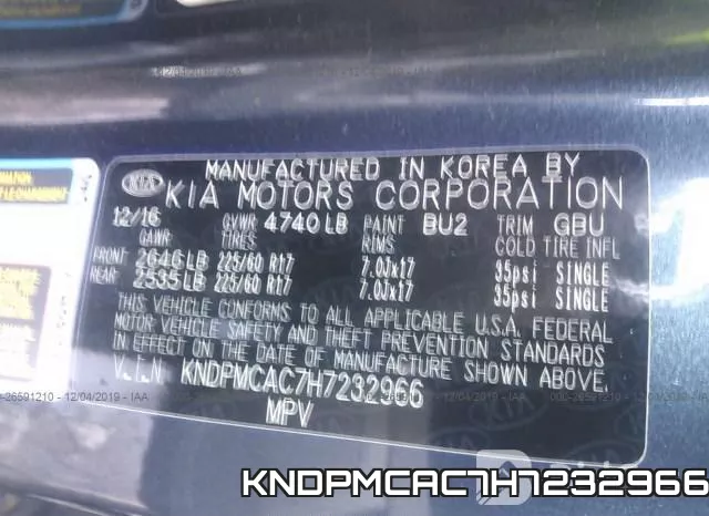 KNDPMCAC7H7232966 фото 10
