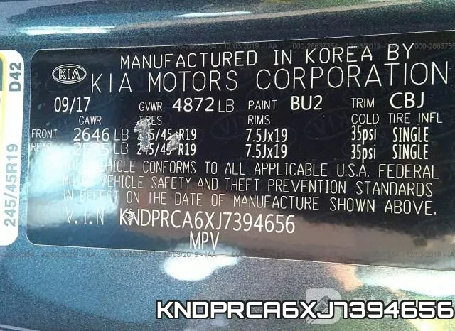 KNDPRCA6XJ7394656 фото 10