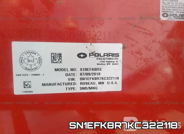 SN1EFK8R7KC322118 фото 10