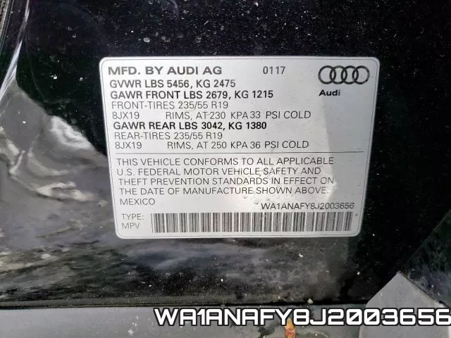 WA1ANAFY8J2003656 фото 2