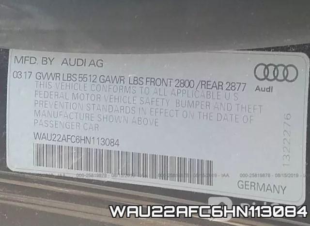 WAU22AFC6HN113084 фото 10