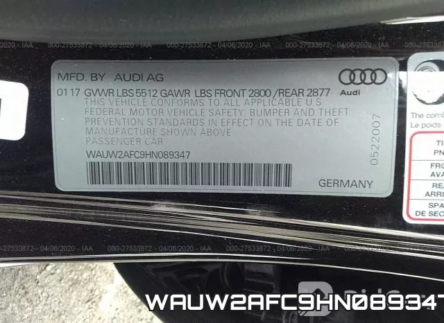 WAUW2AFC9HN089347 фото 10
