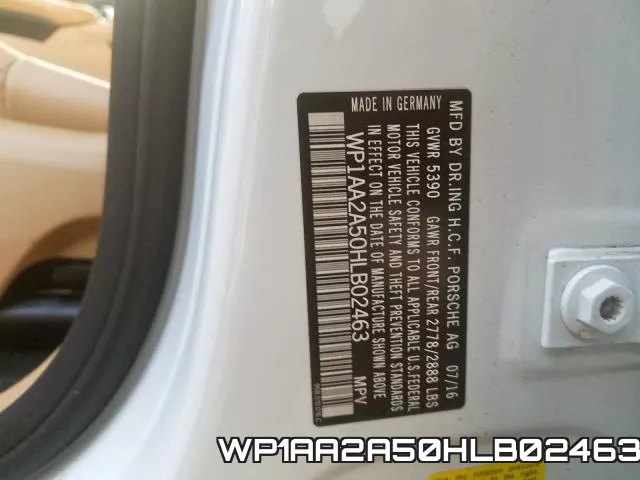 WP1AA2A50HLB02463 фото 2