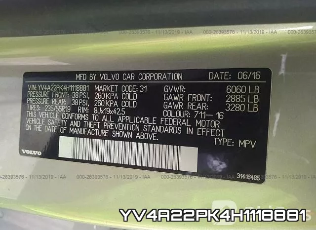 YV4A22PK4H1118881 фото 10