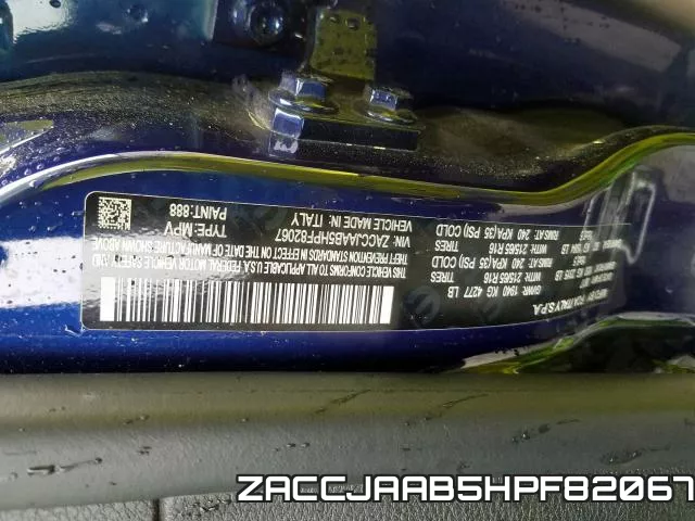 ZACCJAAB5HPF82067 фото 2