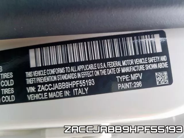 ZACCJABB9HPF55193 фото 2