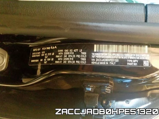 ZACCJADB0HPE51320 фото 2