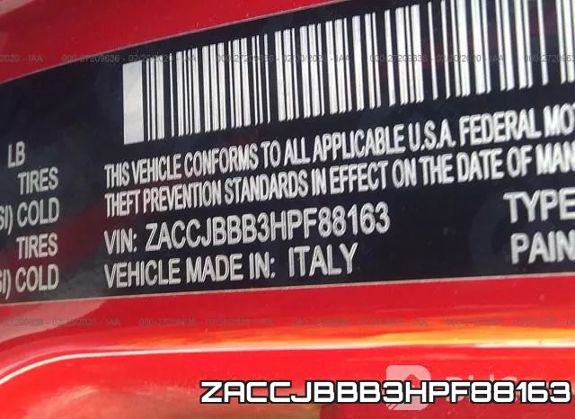 ZACCJBBB3HPF88163 фото 10