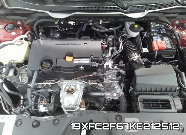 19XFC2F67KE212512 фото 2