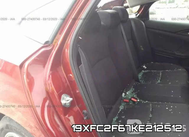 19XFC2F67KE212512 фото 9