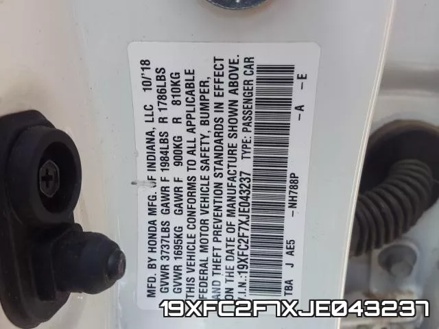 19XFC2F7XJE043237 фото 2