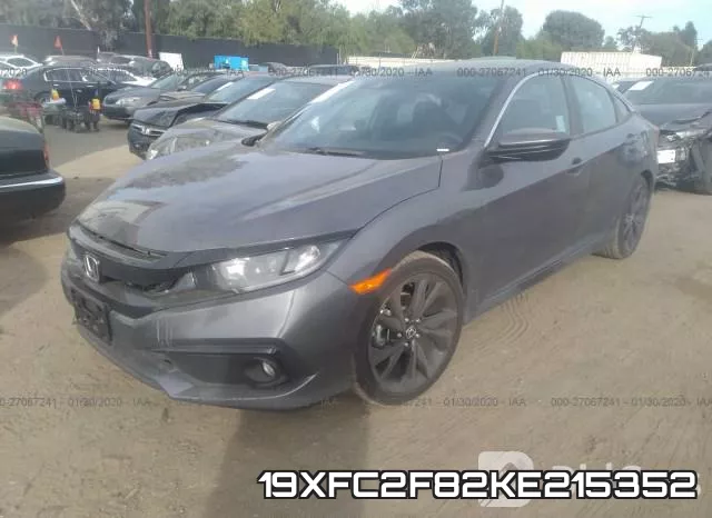19XFC2F82KE215352 фото 3