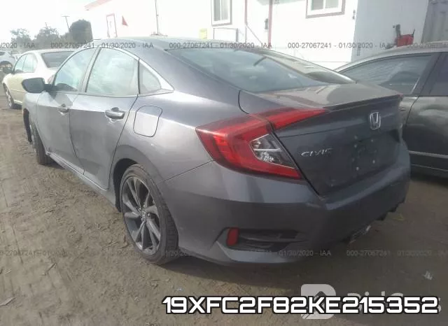 19XFC2F82KE215352 фото 4