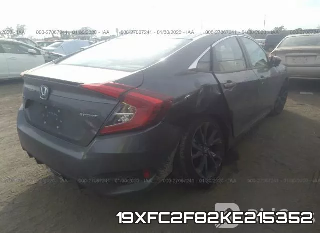 19XFC2F82KE215352 фото 5