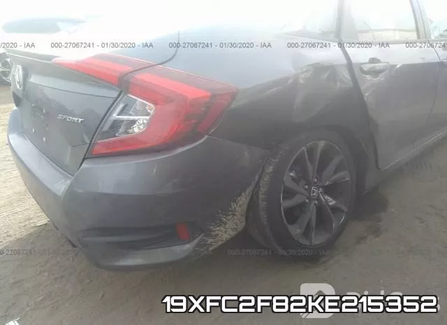 19XFC2F82KE215352 фото 7