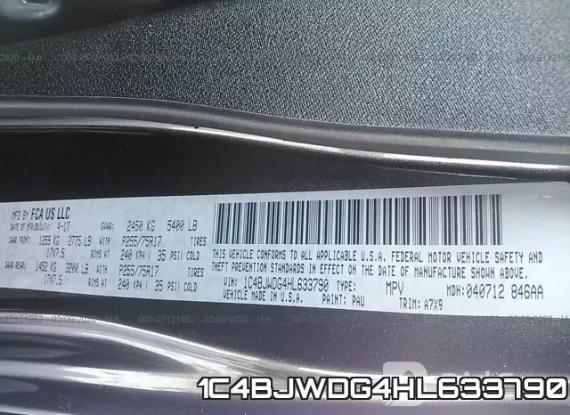 1C4BJWDG4HL633790 фото 10
