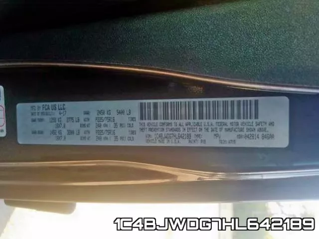 1C4BJWDG7HL642189 фото 2