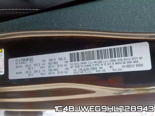 1C4BJWEG9HL728943 фото 2