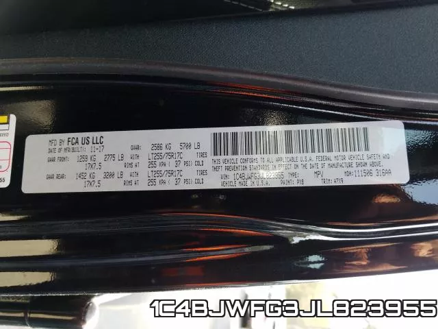 1C4BJWFG3JL823955 фото 2