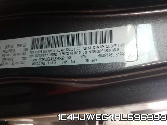 1C4HJWEG4HL596393 фото 2