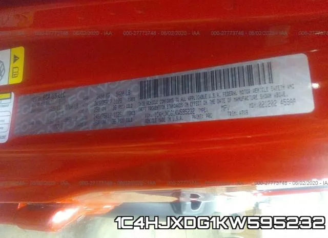 1C4HJXDG1KW595232 фото 10
