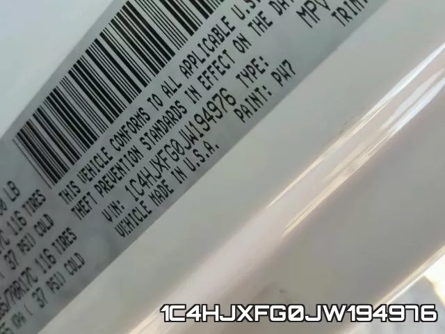 1C4HJXFG0JW194976 фото 2