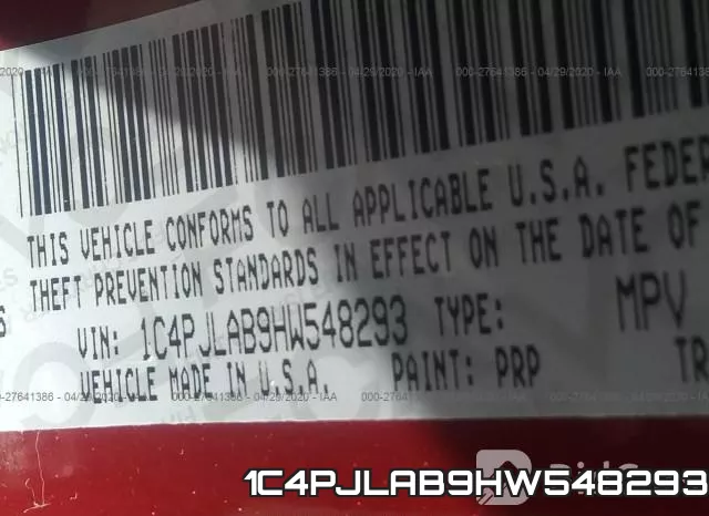 1C4PJLAB9HW548293 фото 10