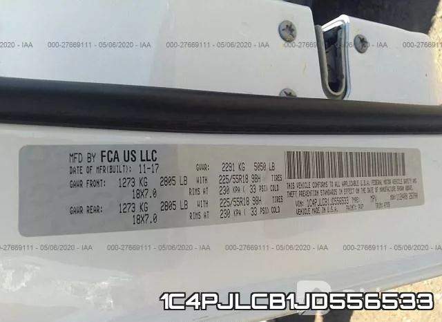 1C4PJLCB1JD556533 фото 10