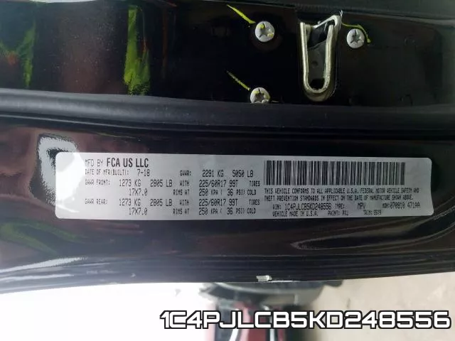 1C4PJLCB5KD248556 фото 2