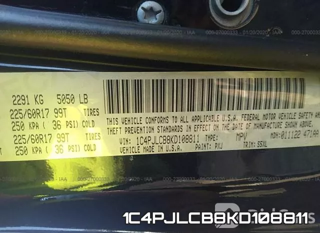 1C4PJLCB8KD108811 фото 10