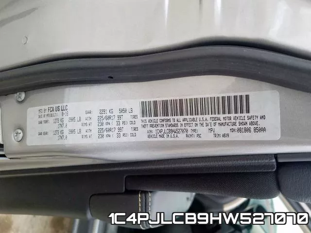 1C4PJLCB9HW527070 фото 2