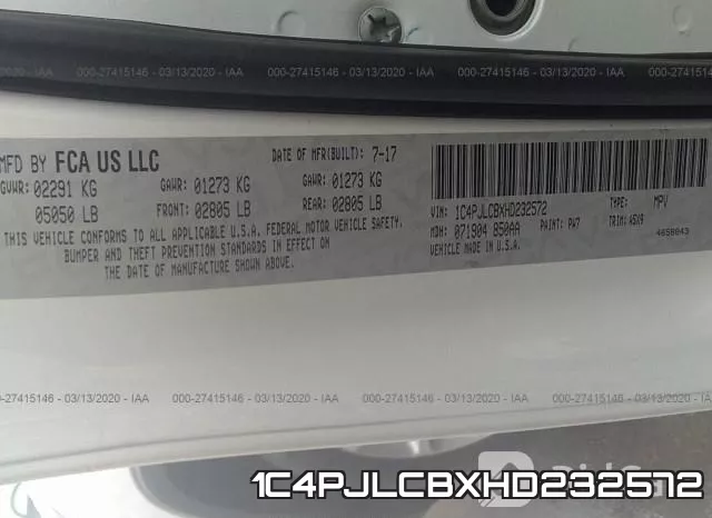 1C4PJLCBXHD232572 фото 10