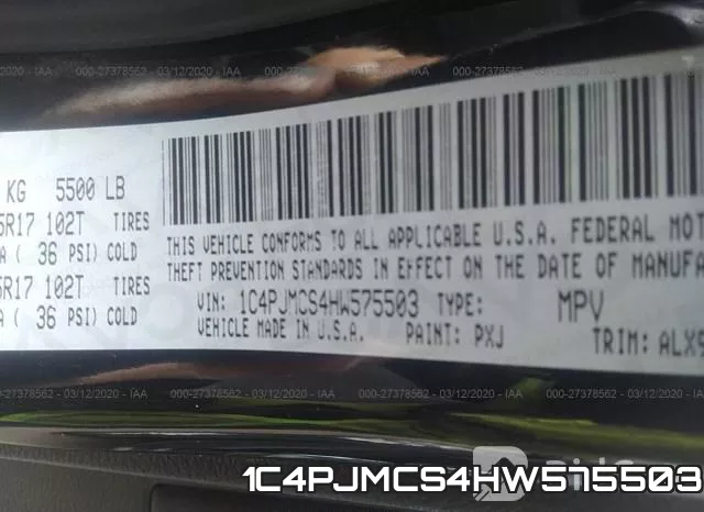 1C4PJMCS4HW575503 фото 10