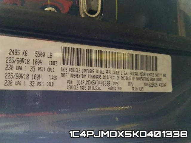 1C4PJMDX5KD401338 фото 2