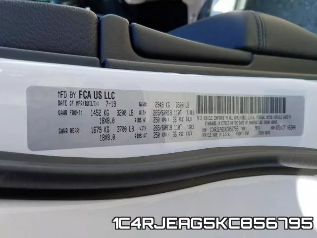 1C4RJEAG5KC856795 фото 2