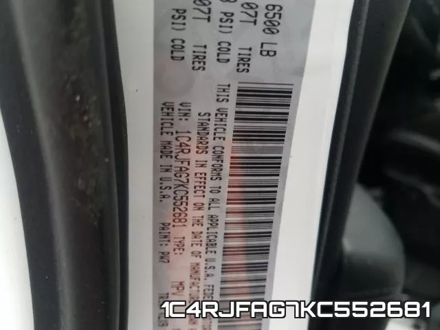 1C4RJFAG7KC552681 фото 2