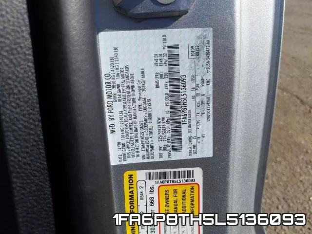 1FA6P8TH5L5136093 фото 2