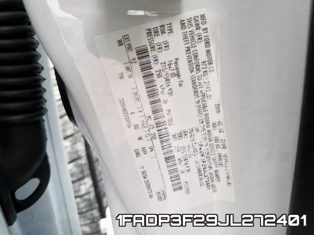 1FADP3F29JL272401 фото 2
