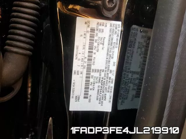 1FADP3FE4JL219910 фото 2