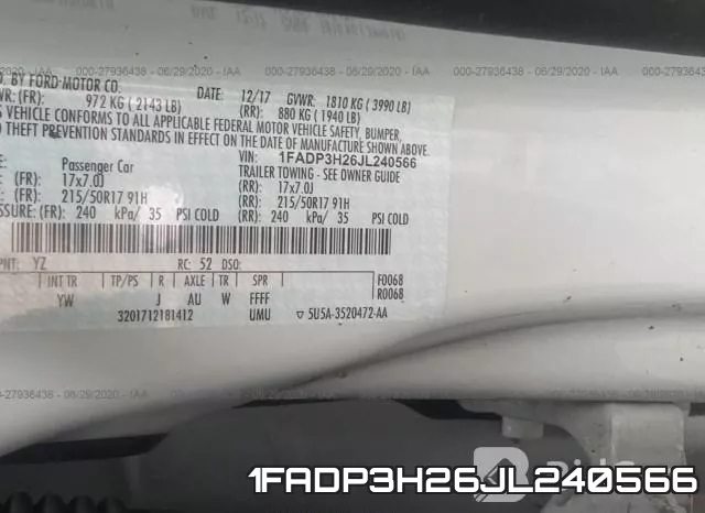 1FADP3H26JL240566 фото 10