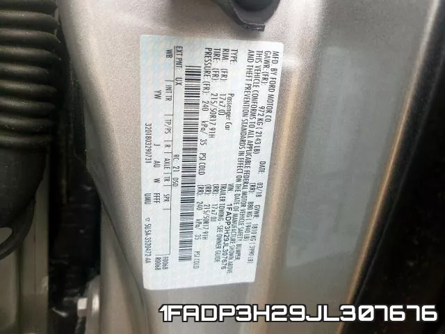 1FADP3H29JL307676 фото 2