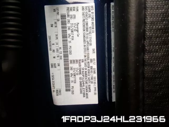 1FADP3J24HL231966 фото 2