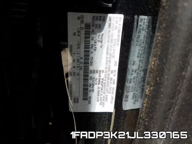 1FADP3K21JL330765 фото 2