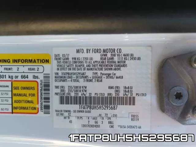1FATP8UH5H5295687 фото 2