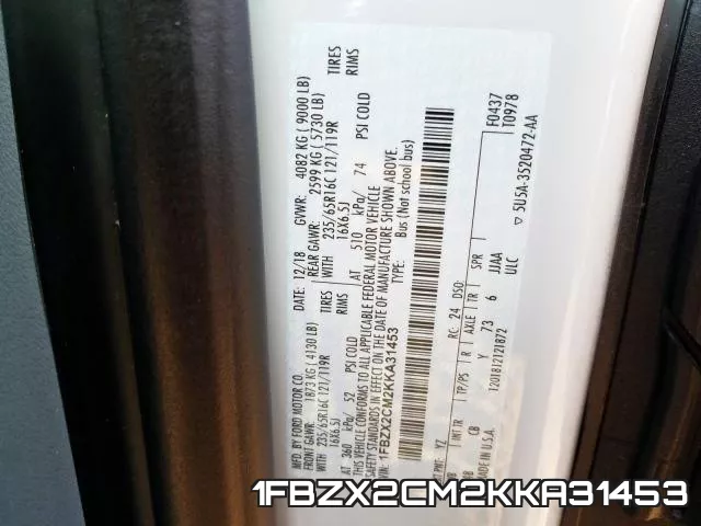 1FBZX2CM2KKA31453 фото 2