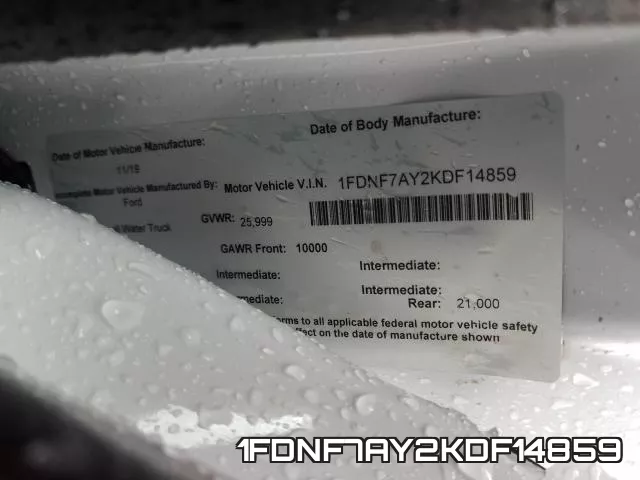1FDNF7AY2KDF14859 фото 2